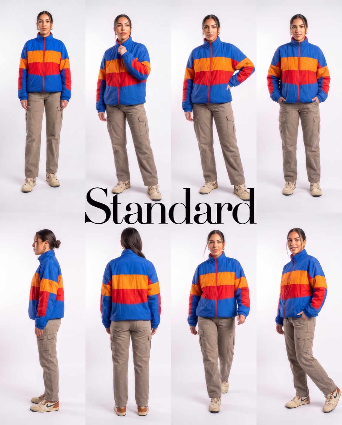 Nike layered outfit lookbook — AI generated editorial fashion still
