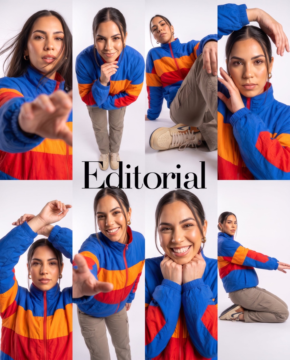 Nike studio lookbook poses — AI generated editorial fashion still